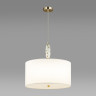 Люстра ODEON LIGHT POLLEN MODERN ODL_EX24 43 E14 5*40W металл керамика ткань, золотой молочный белый 5423/5