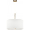Люстра ODEON LIGHT POLLEN MODERN ODL_EX24 43 E14 5*40W металл керамика ткань, золотой молочный белый 5423/5